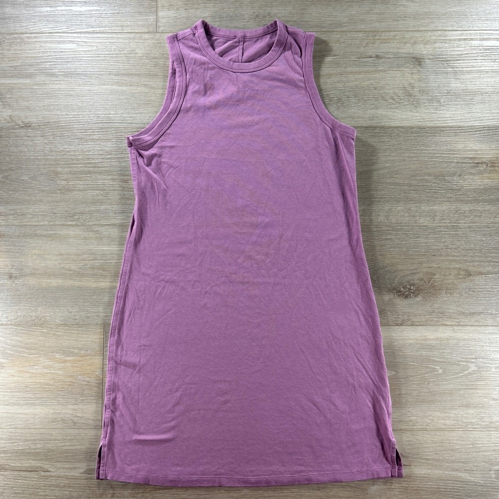 Lululemon Womens Sz 6 Mini Tank Dress Cotton Blend Velvet Dust Pickleball Preppy